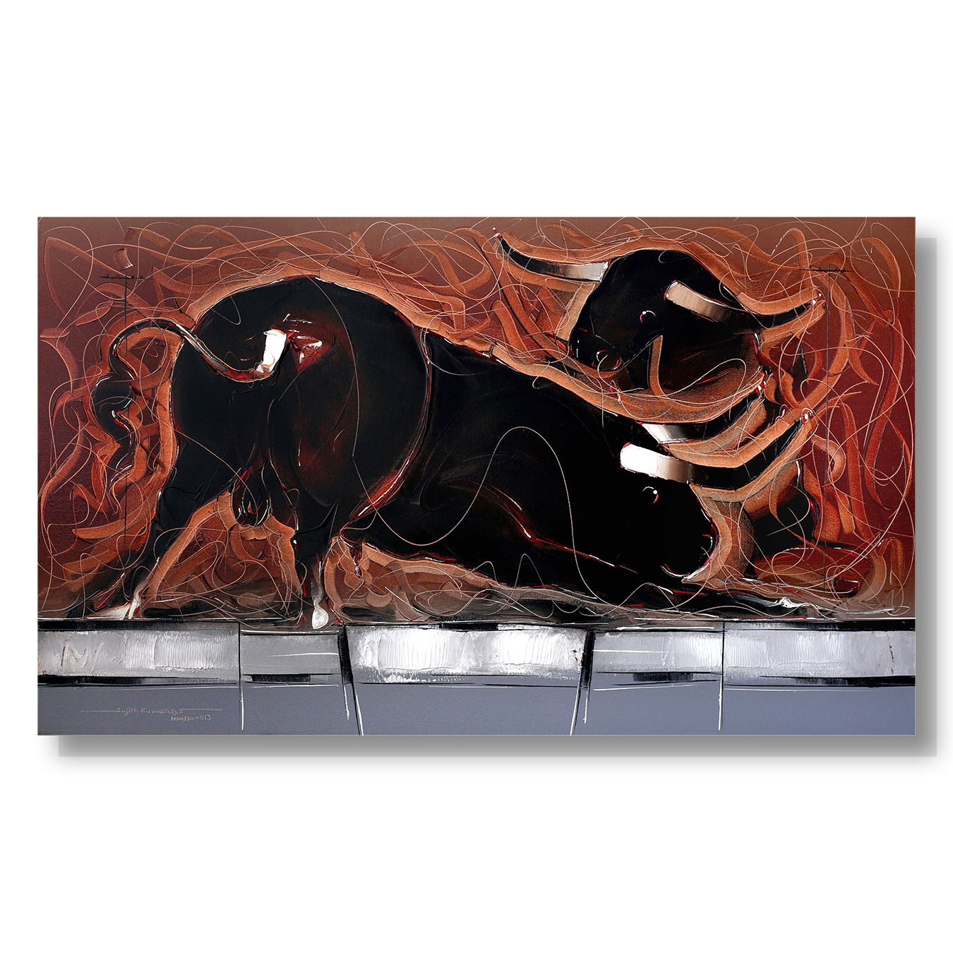 Bull-48 - SUJITH KUMAR GS MANDYA Art Studio Gallery (SKGSM Art Studio Gallery)