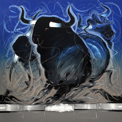 Bull-49 - SUJITH KUMAR GS MANDYA Art Studio Gallery (SKGSM Art Studio Gallery)