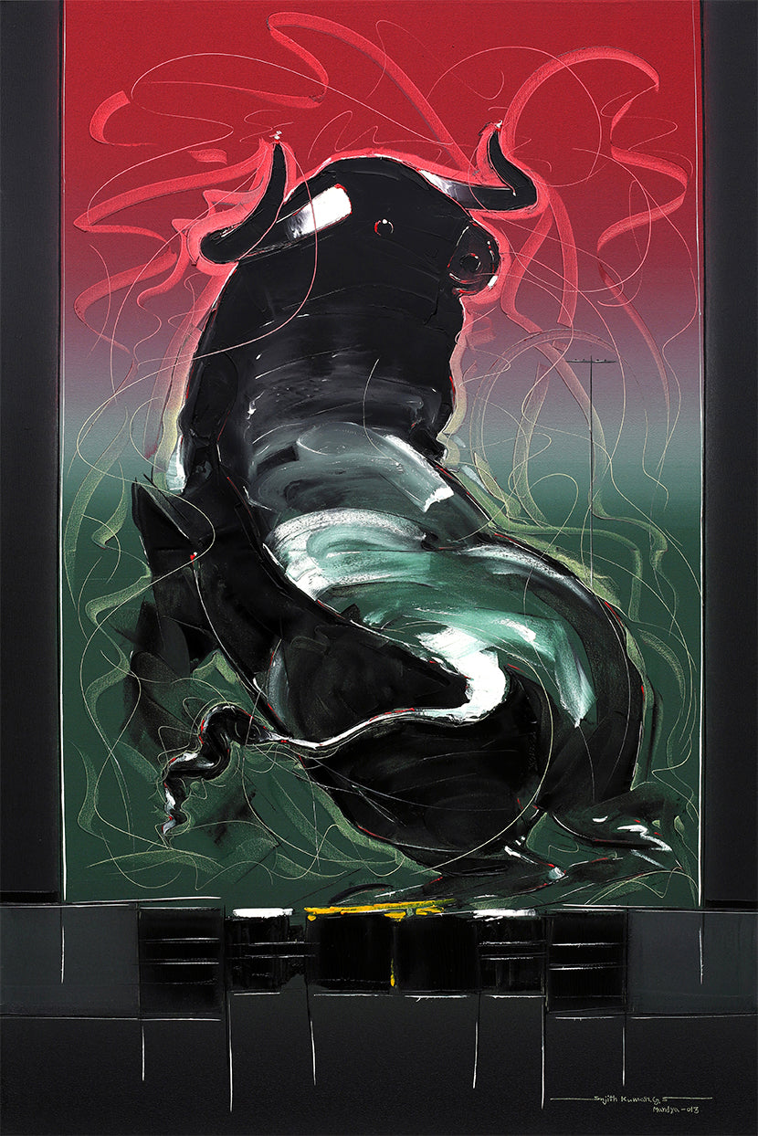 Bull-51 - SUJITH KUMAR GS MANDYA Art Studio Gallery (SKGSM Art Studio Gallery)