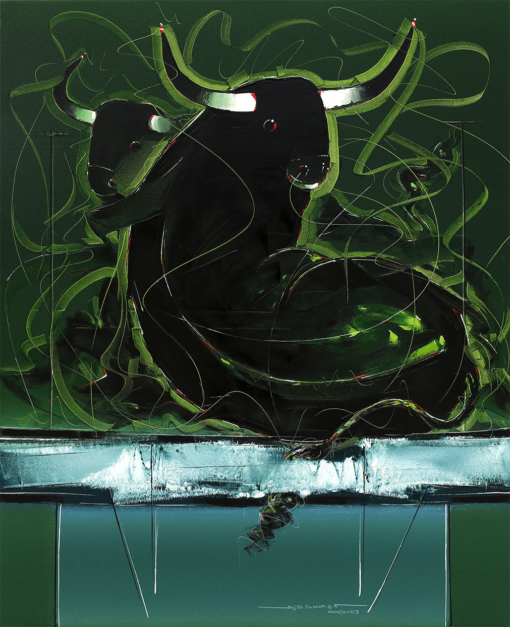Bull-52 - SUJITH KUMAR GS MANDYA Art Studio Gallery (SKGSM Art Studio Gallery)