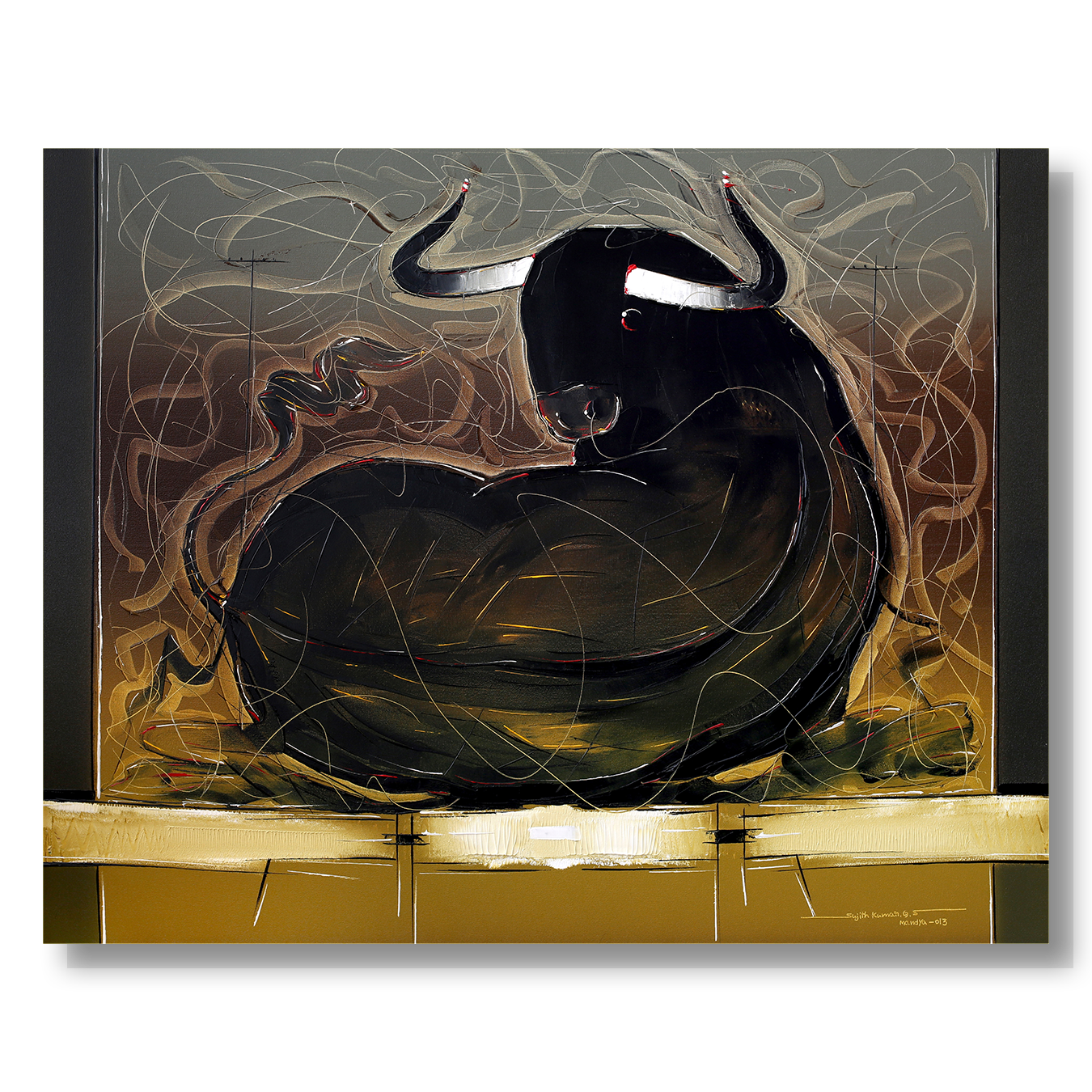 Bull-56 - SUJITH KUMAR GS MANDYA Art Studio Gallery (SKGSM Art Studio Gallery)