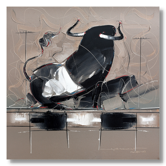 Bull-57 - SUJITH KUMAR GS MANDYA Art Studio Gallery (SKGSM Art Studio Gallery)