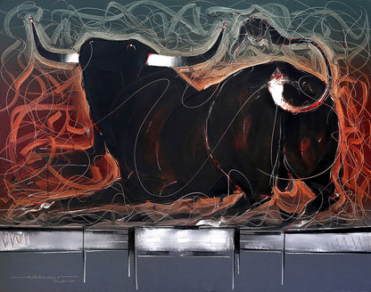 Bull-64 - SUJITH KUMAR GS MANDYA Art Studio Gallery (SKGSM Art Studio Gallery)