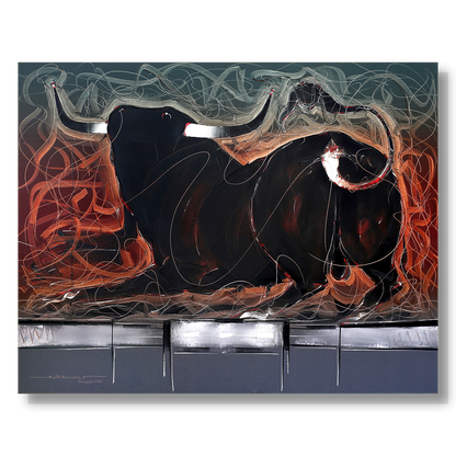 Bull-64 - SUJITH KUMAR GS MANDYA Art Studio Gallery (SKGSM Art Studio Gallery)