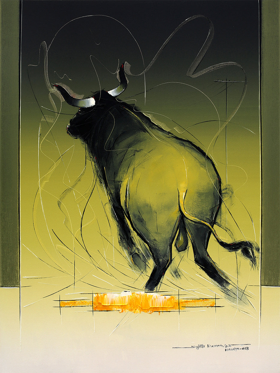 Bull-67 - SUJITH KUMAR GS MANDYA Art Studio Gallery (SKGSM Art Studio Gallery)
