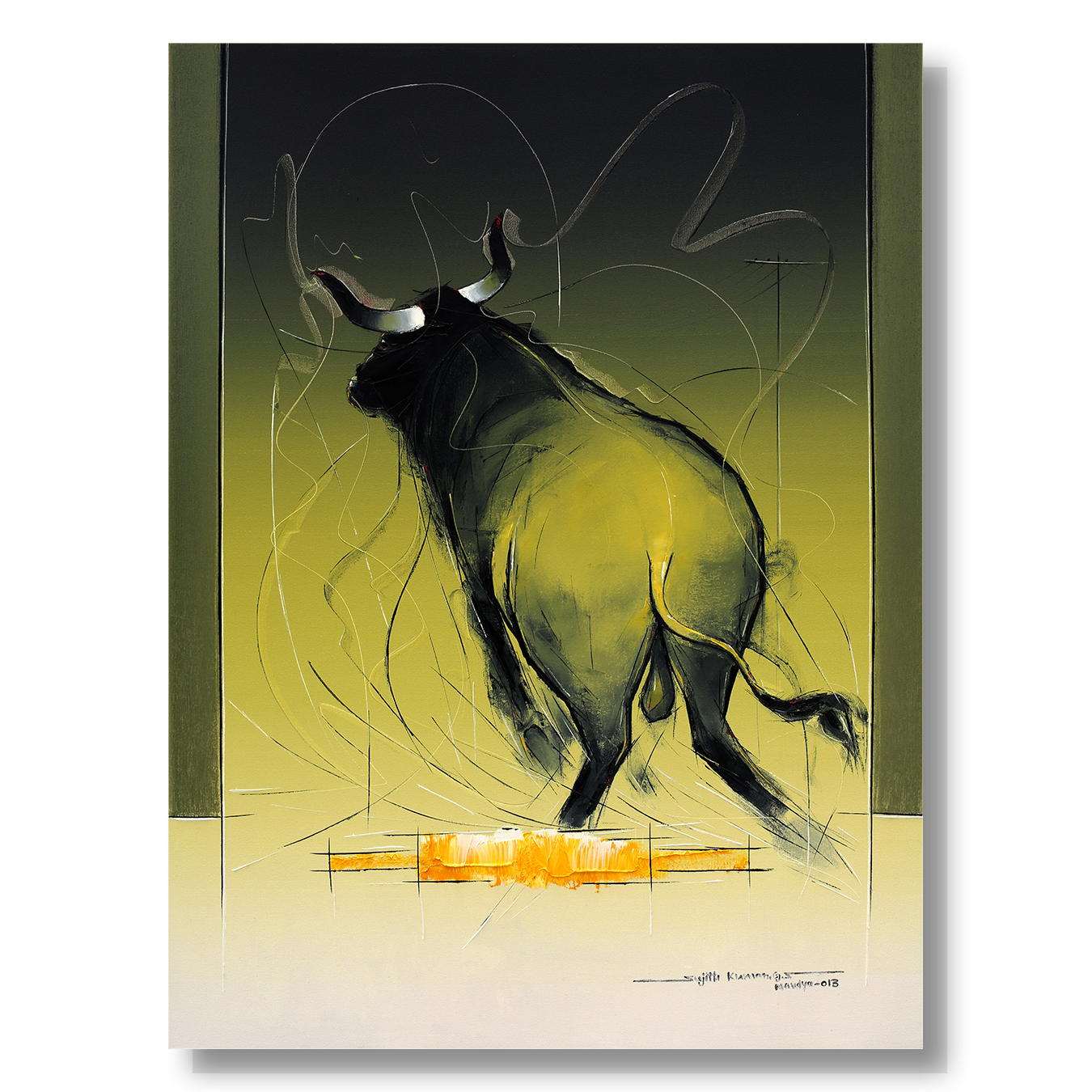 Bull-67 - SUJITH KUMAR GS MANDYA Art Studio Gallery (SKGSM Art Studio Gallery)