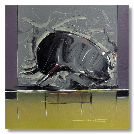 Bull-68 - SUJITH KUMAR GS MANDYA Art Studio Gallery (SKGSM Art Studio Gallery)