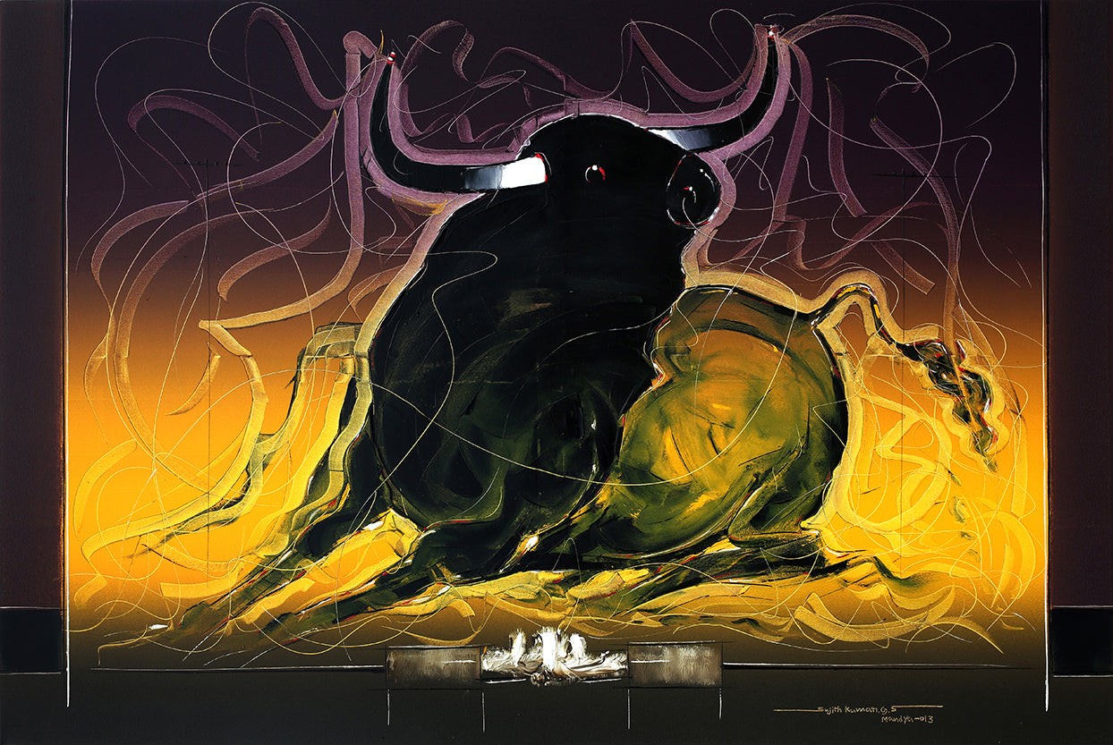 Bull-69 - SUJITH KUMAR GS MANDYA Art Studio Gallery (SKGSM Art Studio Gallery)