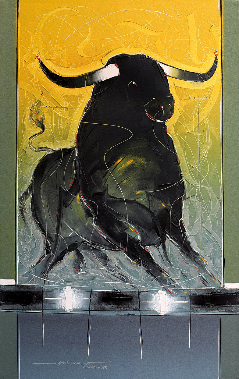 Bull-71 - SUJITH KUMAR GS MANDYA Art Studio Gallery (SKGSM Art Studio Gallery)