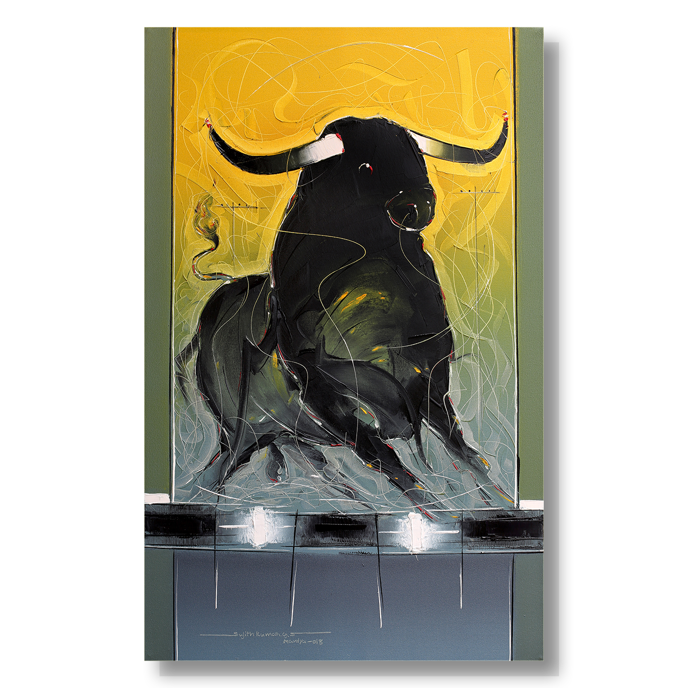 Bull-71 - SUJITH KUMAR GS MANDYA Art Studio Gallery (SKGSM Art Studio Gallery)