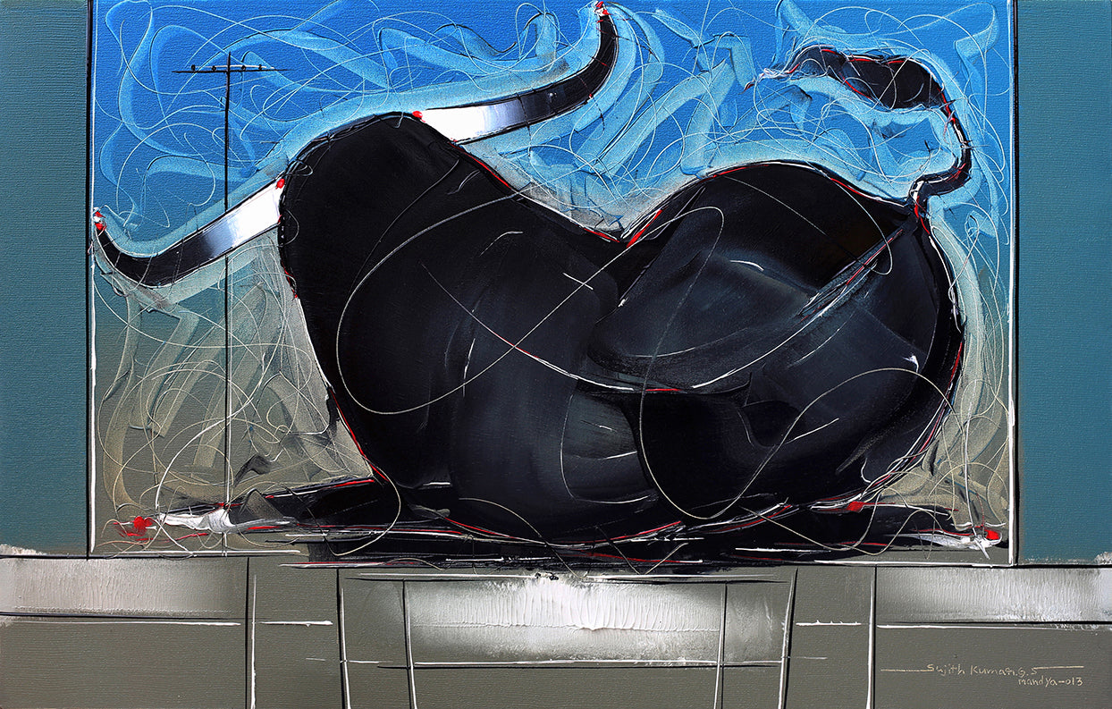 Bull-72 - SUJITH KUMAR GS MANDYA Art Studio Gallery (SKGSM Art Studio Gallery)