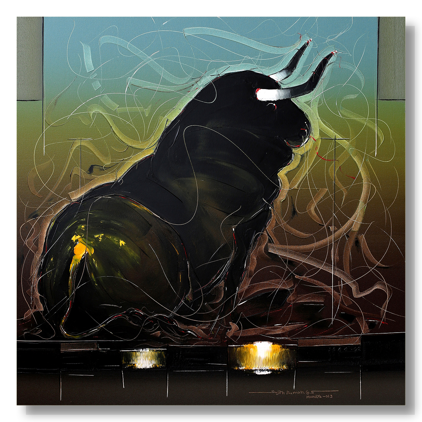 Bull-74 - SUJITH KUMAR GS MANDYA Art Studio Gallery (SKGSM Art Studio Gallery)
