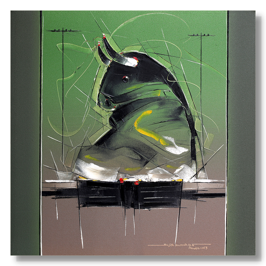 Bull-76 - SUJITH KUMAR GS MANDYA Art Studio Gallery (SKGSM Art Studio Gallery)