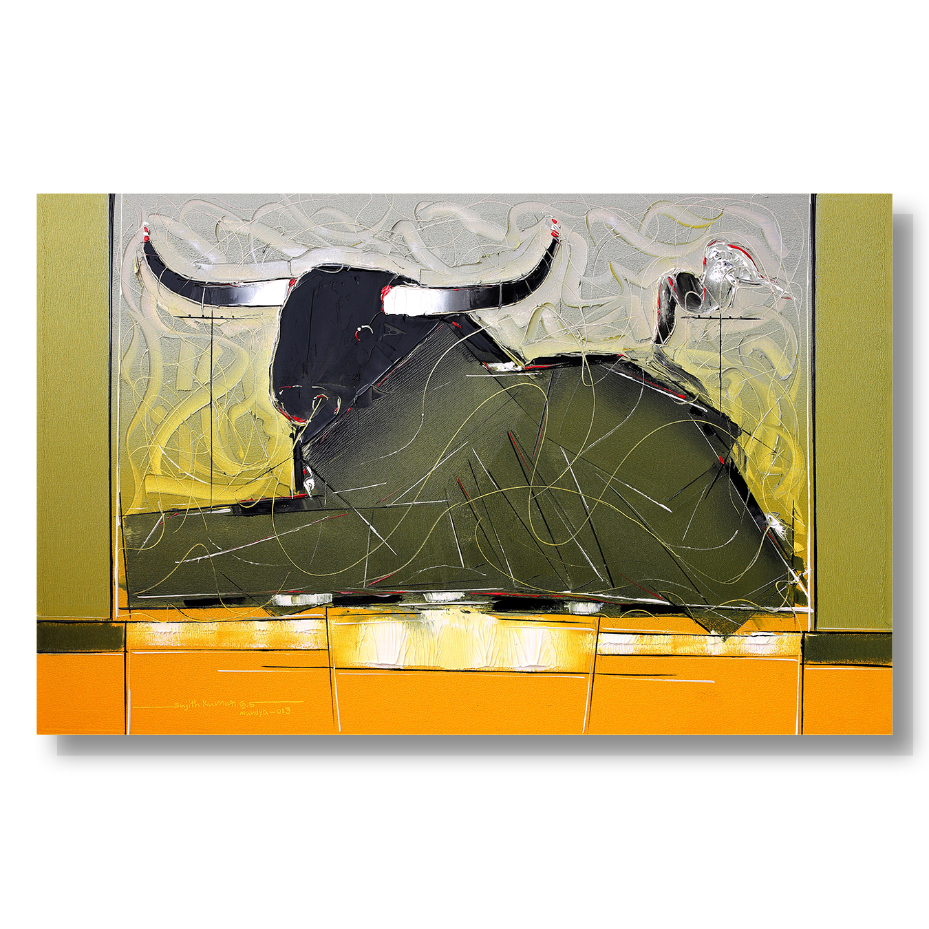 Bull-78 - SUJITH KUMAR GS MANDYA Art Studio Gallery (SKGSM Art Studio Gallery)