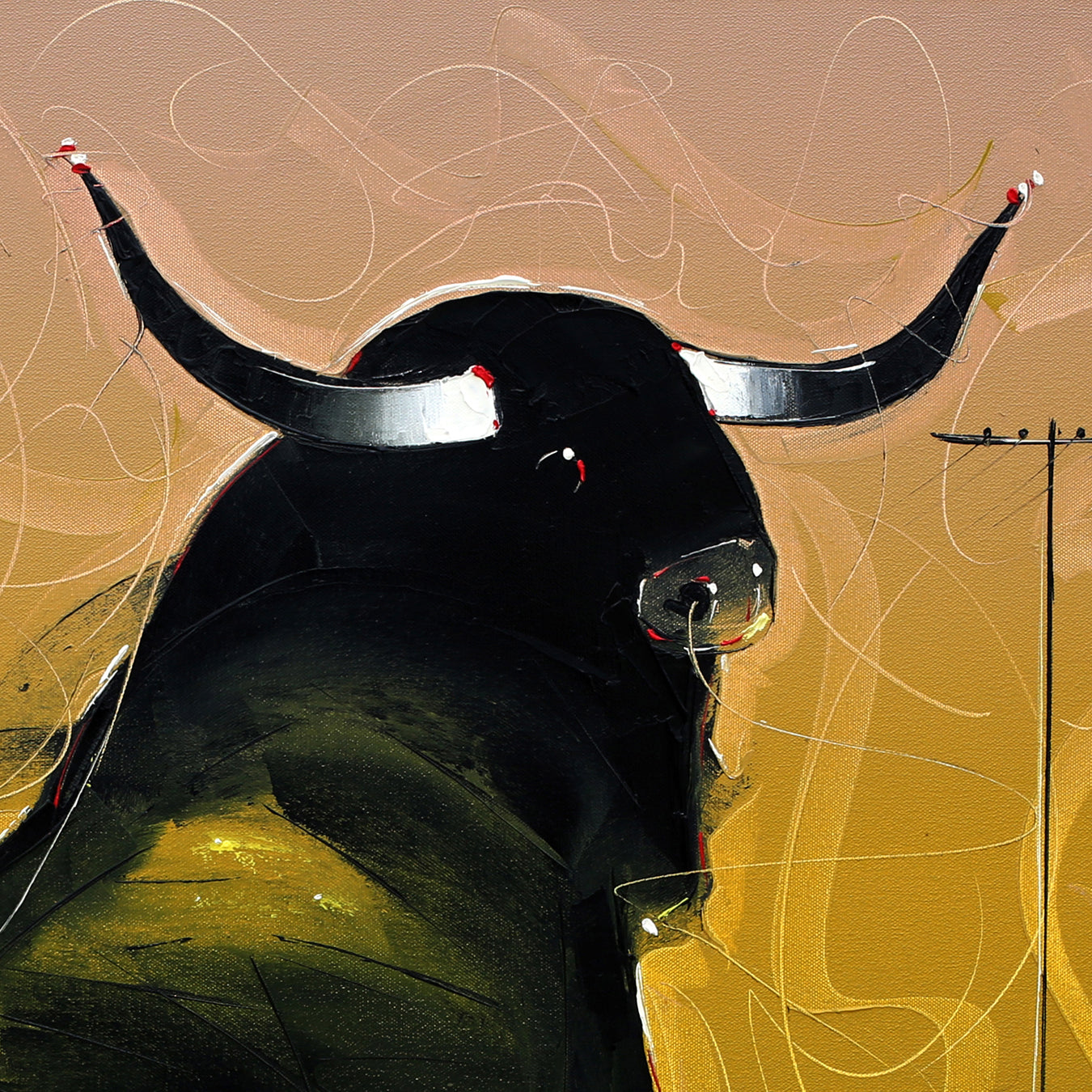 Bull-80 - SUJITH KUMAR GS MANDYA Art Studio Gallery (SKGSM Art Studio Gallery)