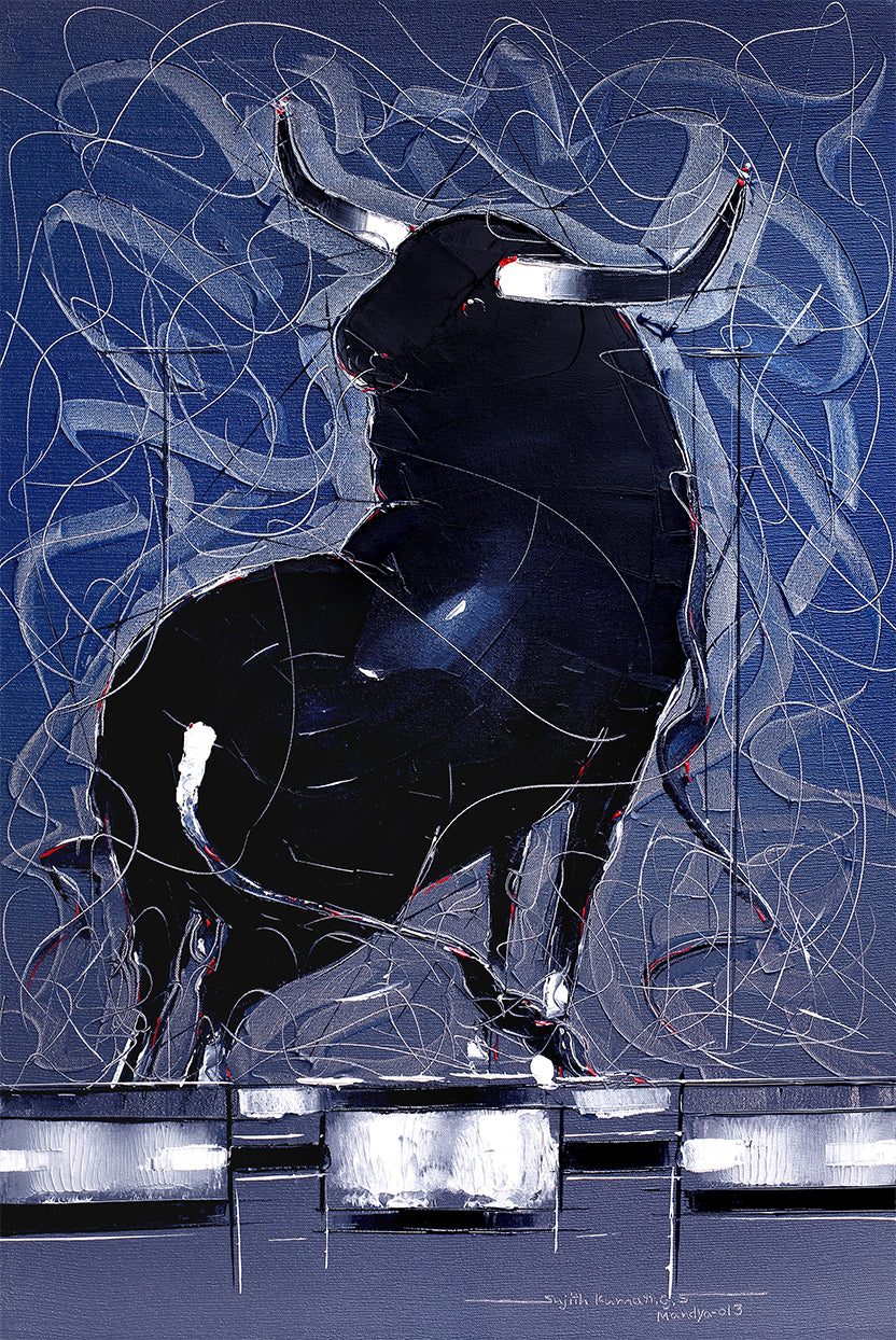 Bull-83 - SUJITH KUMAR GS MANDYA Art Studio Gallery (SKGSM Art Studio Gallery)