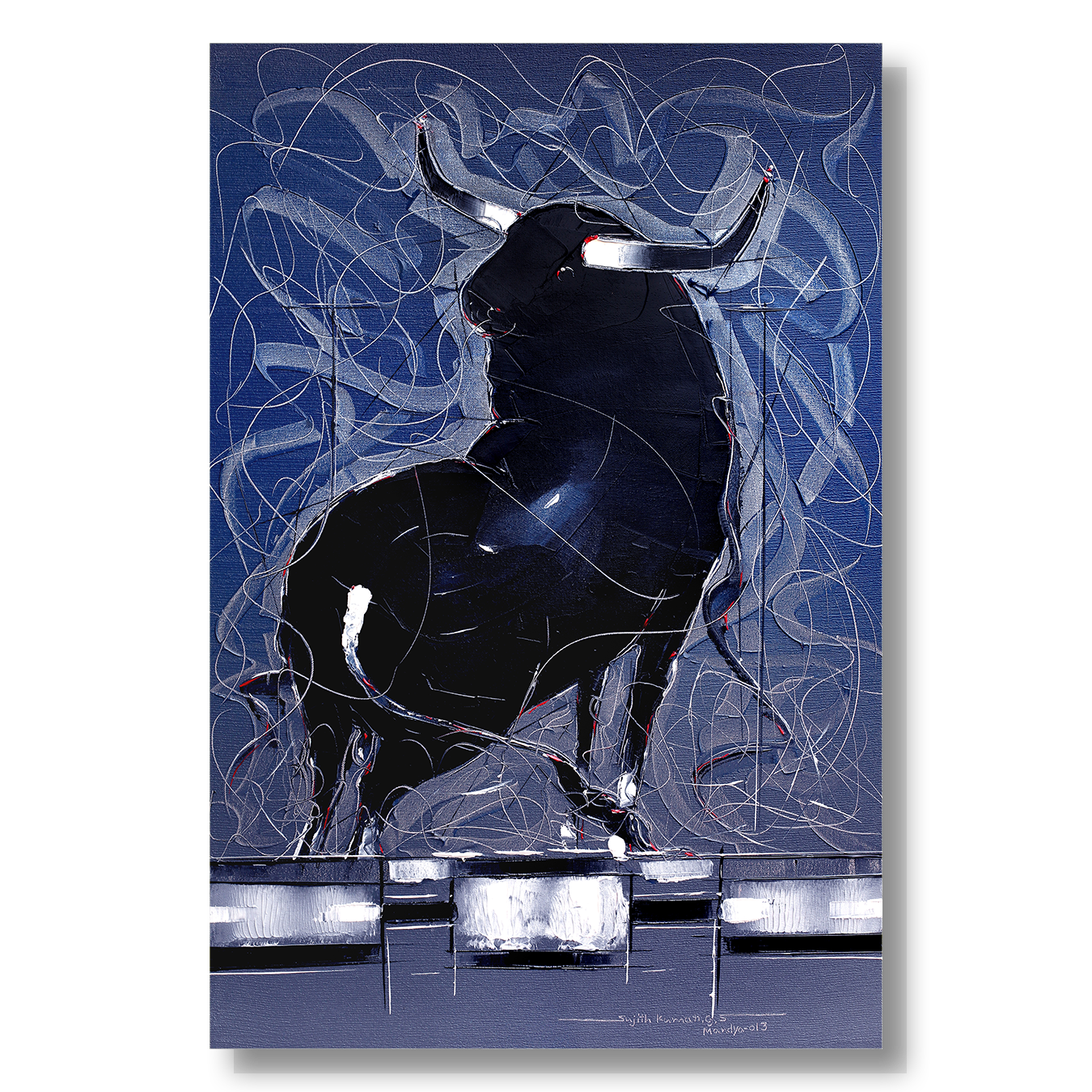 Bull-83 - SUJITH KUMAR GS MANDYA Art Studio Gallery (SKGSM Art Studio Gallery)
