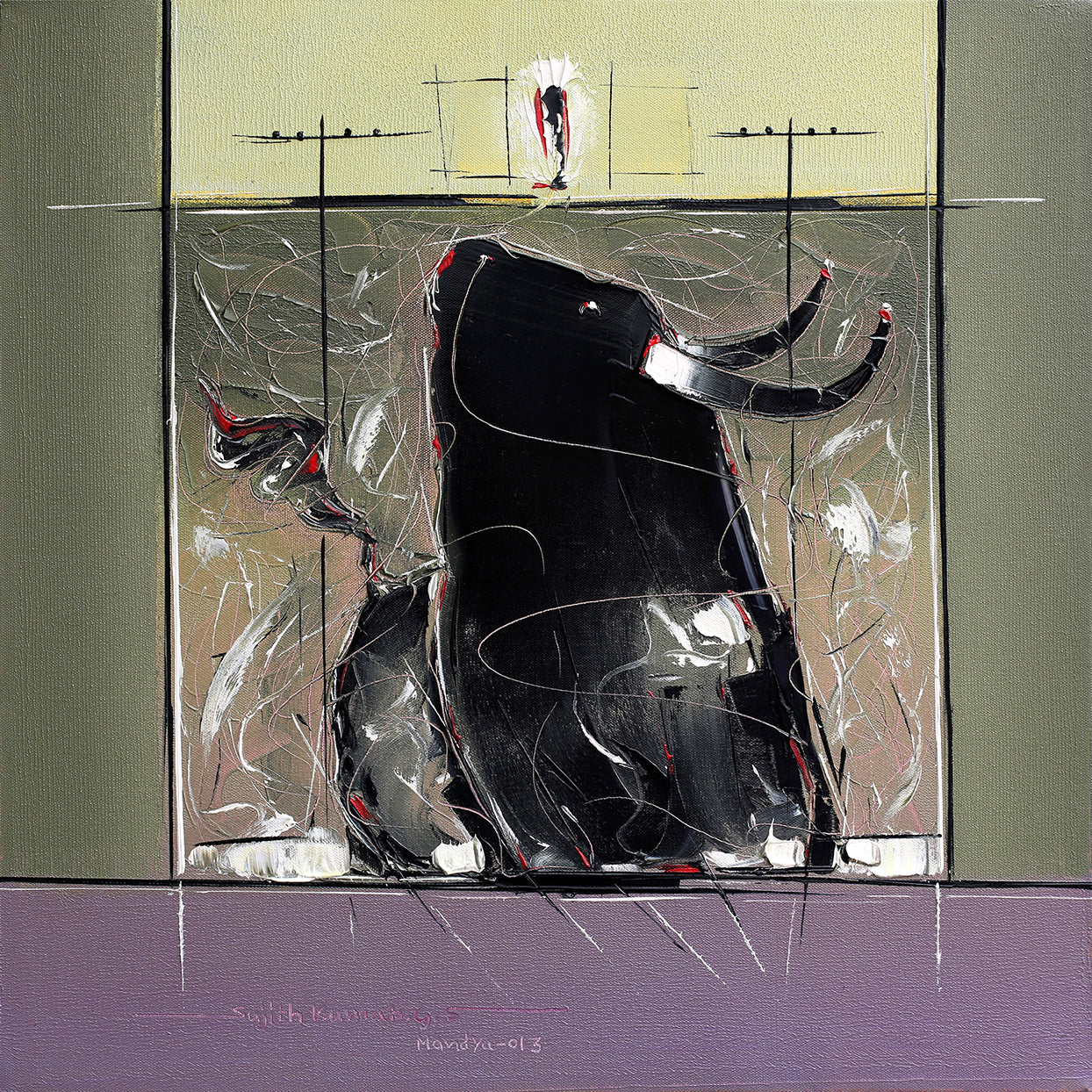 Bull-85 - SUJITH KUMAR GS MANDYA Art Studio Gallery (SKGSM Art Studio Gallery)