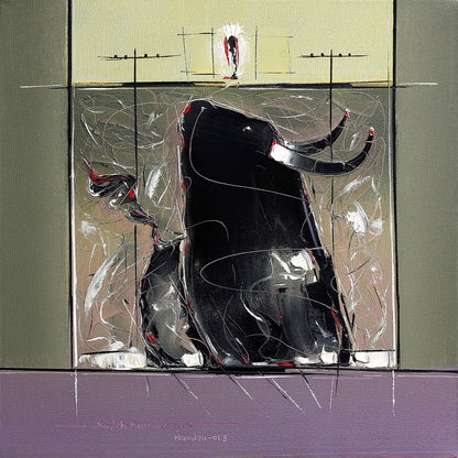 Bull-85 - SUJITH KUMAR GS MANDYA Art Studio Gallery (SKGSM Art Studio Gallery)