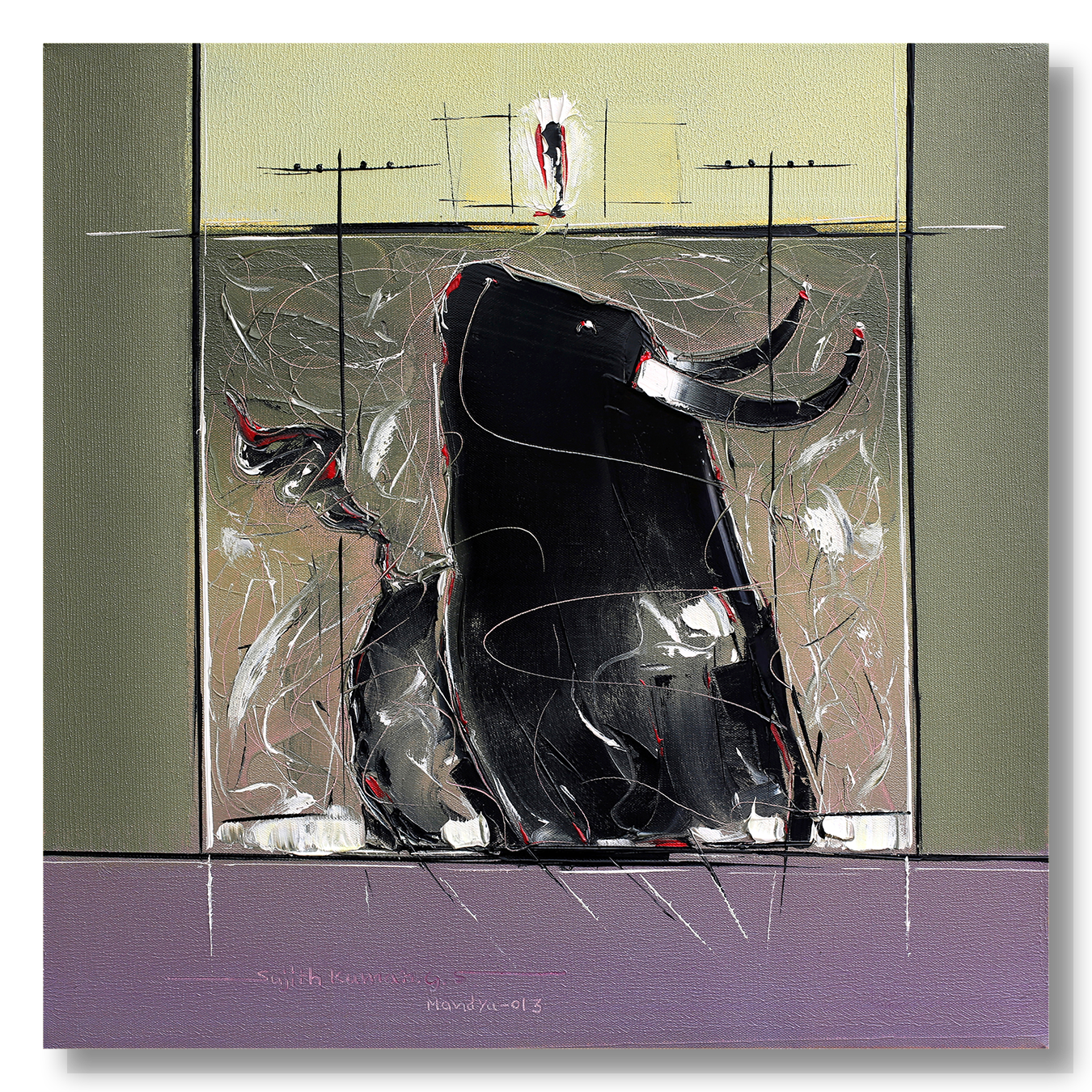 Bull-85 - SUJITH KUMAR GS MANDYA Art Studio Gallery (SKGSM Art Studio Gallery)