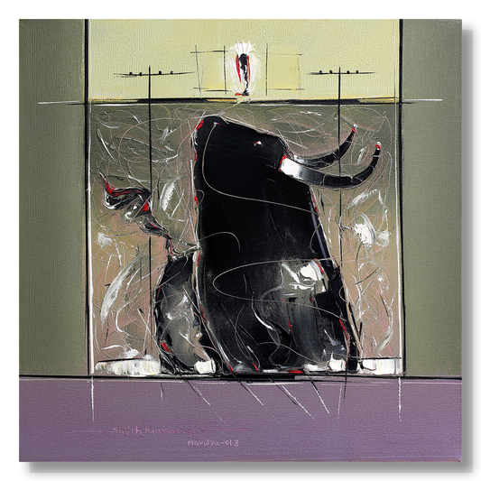 Bull-85 - SUJITH KUMAR GS MANDYA Art Studio Gallery (SKGSM Art Studio Gallery)
