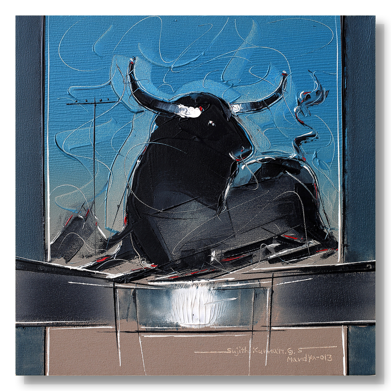 Bull-86 - SUJITH KUMAR GS MANDYA Art Studio Gallery (SKGSM Art Studio Gallery)