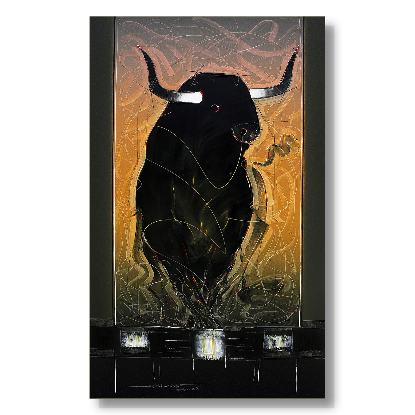 Bull-87 - SUJITH KUMAR GS MANDYA Art Studio Gallery (SKGSM Art Studio Gallery)