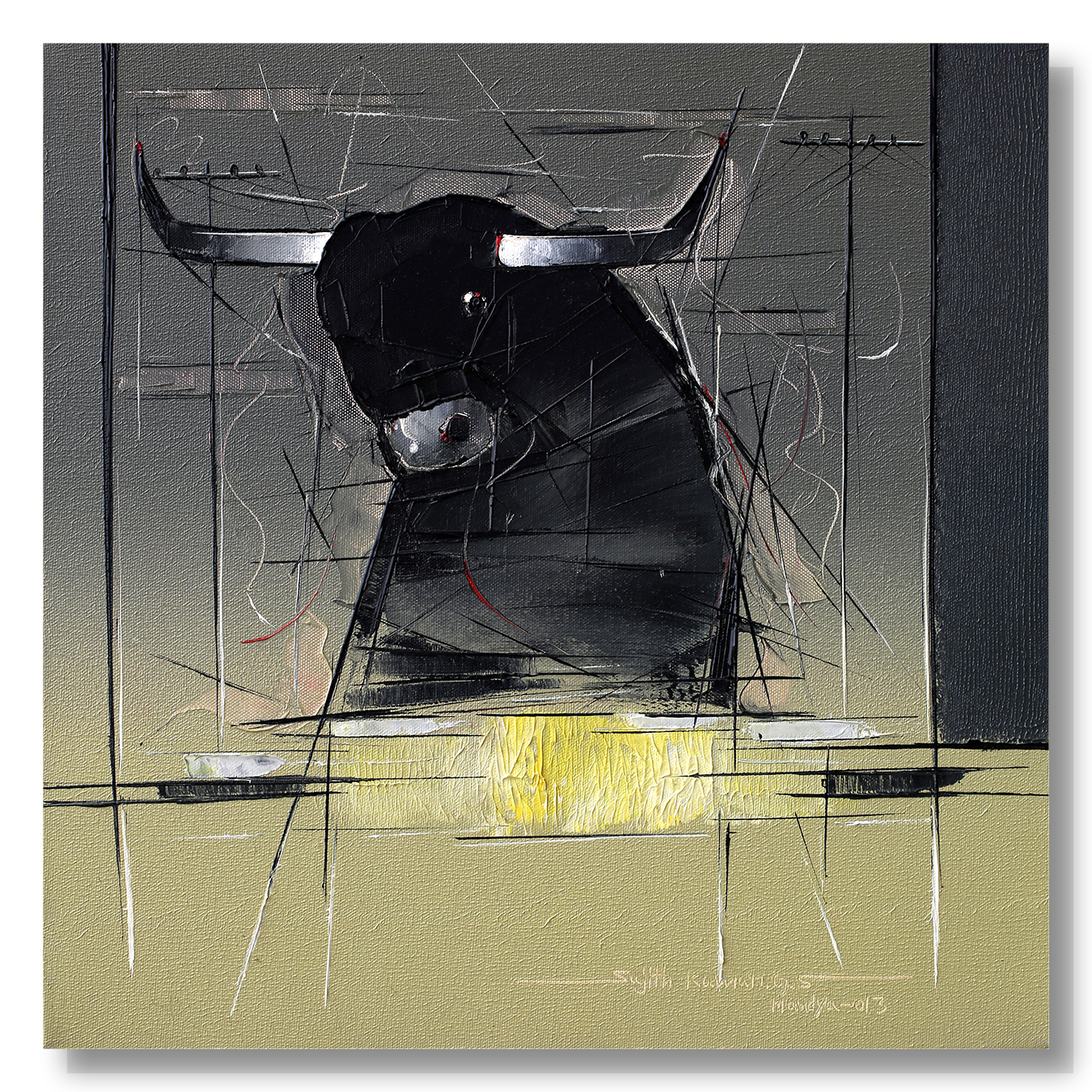 Bull-88 - SUJITH KUMAR GS MANDYA Art Studio Gallery (SKGSM Art Studio Gallery)